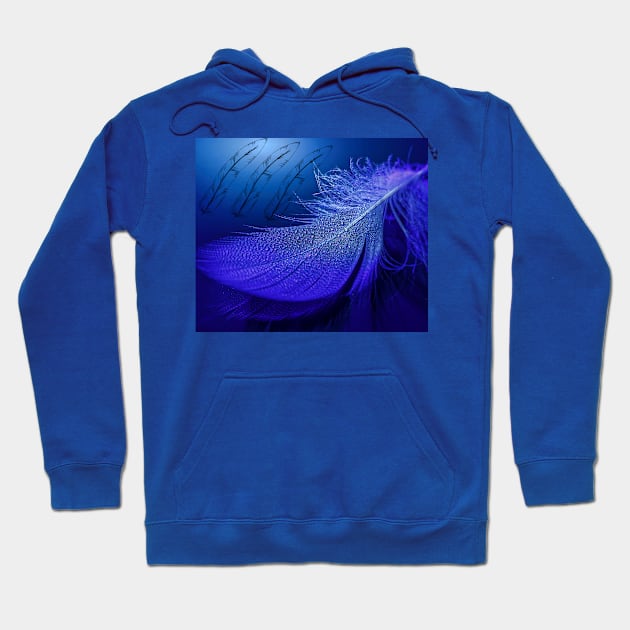 blue feather Hoodie by ayoubShoop